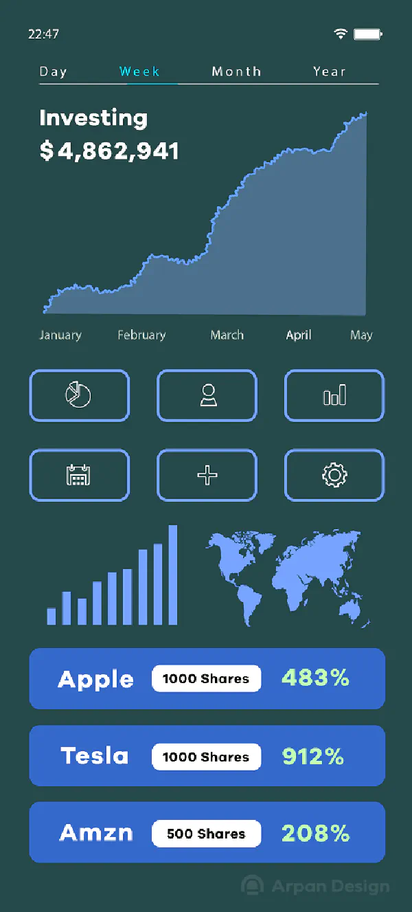 Phone screen mockup